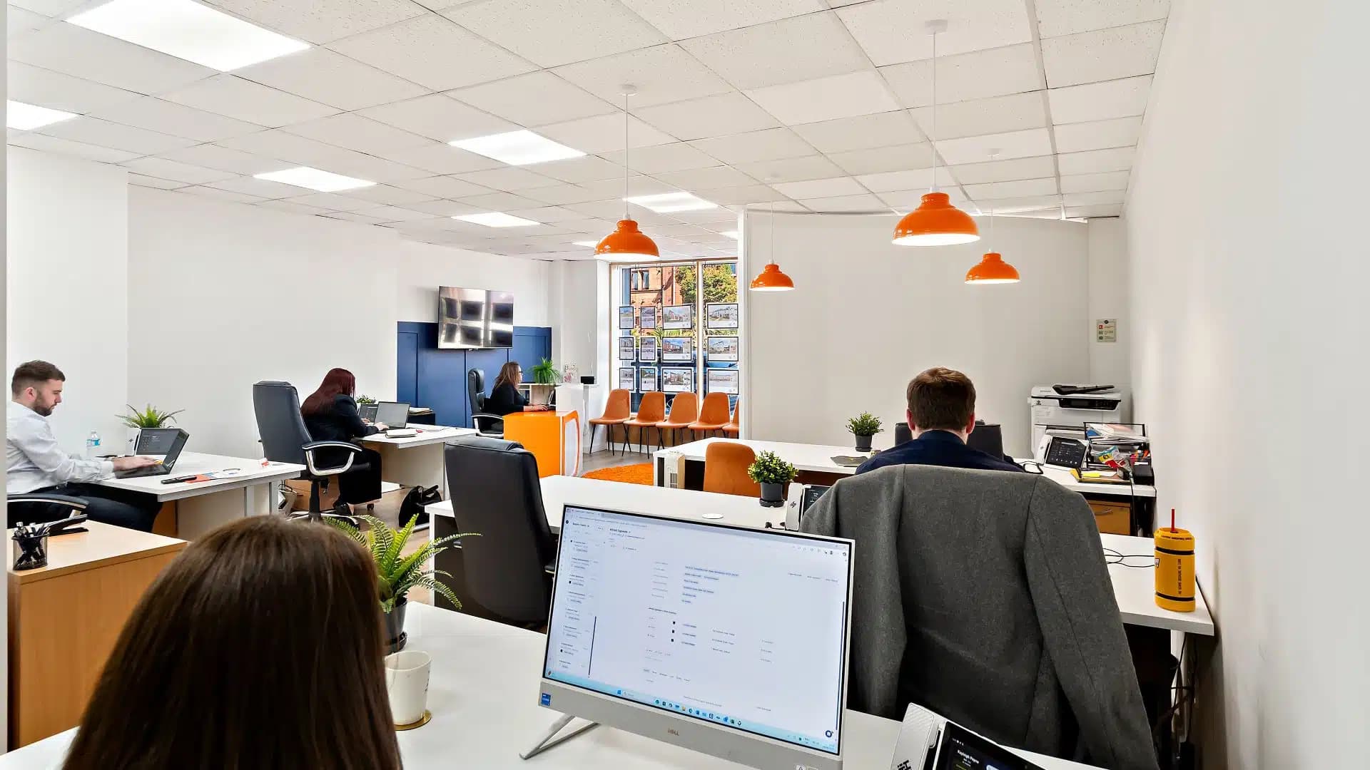 An office in Renfrew where staff are working